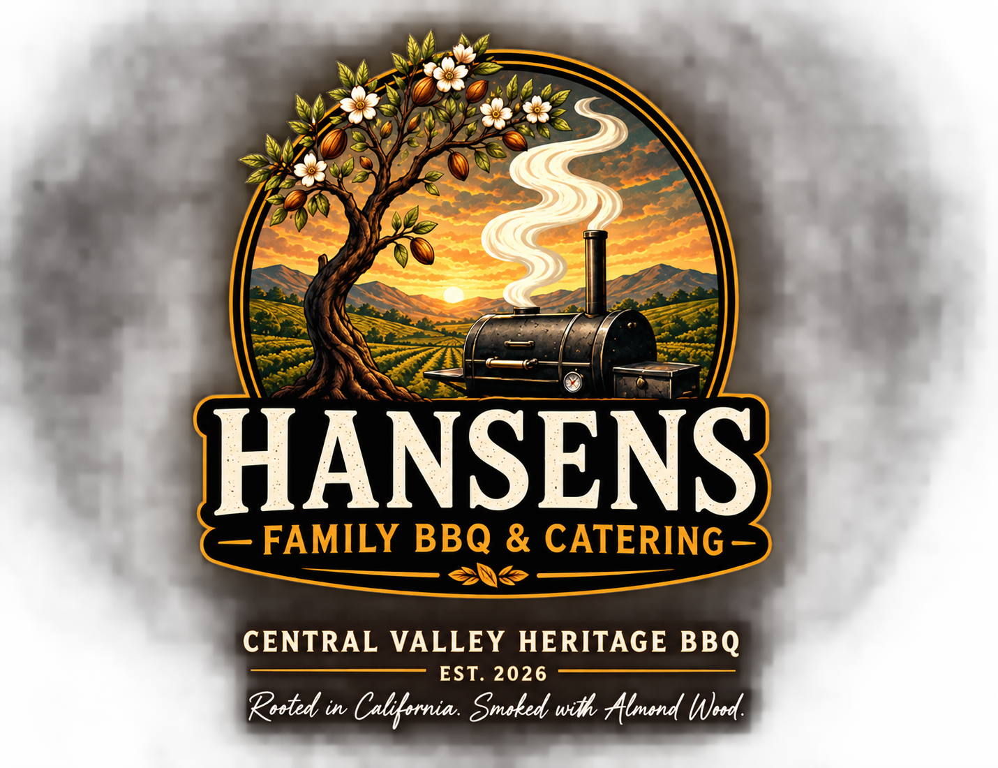 Hansen's Family BBQ & Catering heritage logo